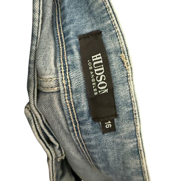 Women’s Hudson Mid-Rise Straight Leg Icy Blue Denim Jeans Size 36/16 NWT - Picture 5 of 8